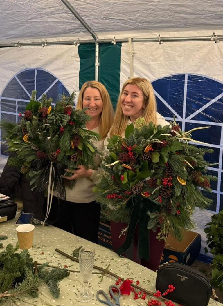 people at a flower workshop